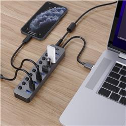 iCAN 10-Port USB 3.0 Hub with 48W Power Adapter