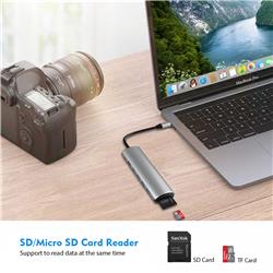 iCAN Hub USB 8 en 1 100 W avec HDMI 4K