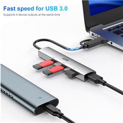 iCAN Hub USB 3.0 4-en-1 avec 2 ports USB-A et 2 ports USB-C