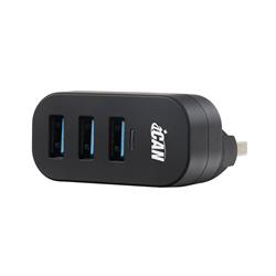 iCAN Mini hub de données USB 3.0 rotatif à 180 degrés à 3 ports