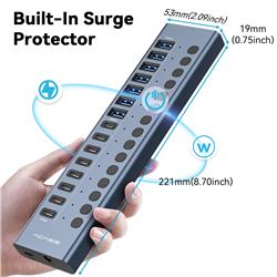 ACASIS 16-in-1 USB 3.2 Hub, 8 USB-A 3.2 + 8 USB-C 3.2