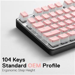 Redragon A130P PBT Pudding keycaps pink 104 Keycaps(Open Box)