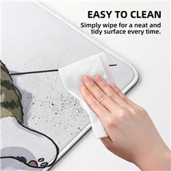 YUNZII Tapis de souris pour bureau en forme de chat ivre