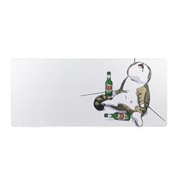 YUNZII Tapis de souris pour bureau en forme de chat ivre