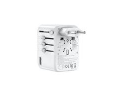 iCAN 65W 4-Port Universal Travel Adapter with 3 USB-C and 1 USB-A(Open Box)