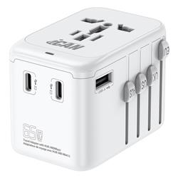 iCAN 65W 4-Port Universal Travel Adapter with 3 USB-C and 1 USB-A(Open Box)