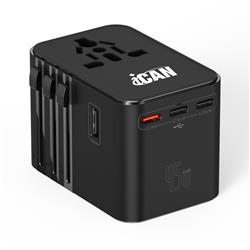 iCAN SL-207 45W 5-Port Universal Travel Adapter with 3 USB-C and 2 USB-A