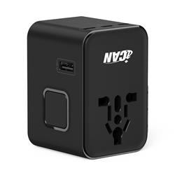 iCAN 45W 5-Port Universal Travel Adapter with 3 USB-C and 2 USB-A