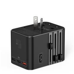 iCAN 45W 5-Port Universal Travel Adapter with 3 USB-C and 2 USB-A