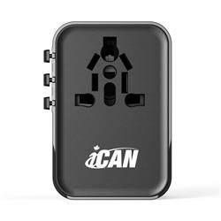iCAN 45W 5-Port Universal Travel Adapter with 3 USB-C and 2 USB-A