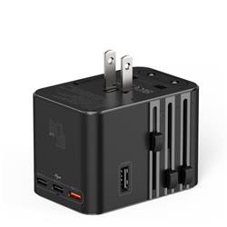 iCAN 45W 5-Port Universal Travel Adapter with 3 USB-C and 2 USB-A