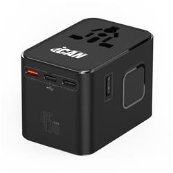 iCAN 45W 5-Port Universal Travel Adapter with 3 USB-C and 2 USB-A