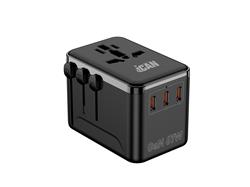 iCAN Adaptateur de voyage universel 67 W à 4 ports
