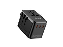 iCAN Adaptateur de voyage universel 67 W à 4 ports