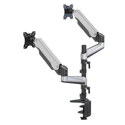 iCAN 15"-32" Vertical Dual-Monitor Steel Articulating Monitor Mount | Gas Spring | Vesa 100x100,75x75 | Max Load 8KG Per  | ...