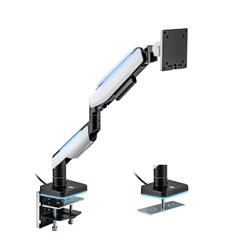 Brateck Heavy-Duty RGB Gas Spring Single Monitor Arm, fit 17"-49", Weight up to 20kg