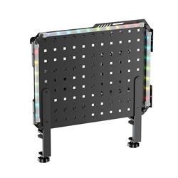 Panneau perforé de bureau à pince ICAN avec éclairage LED et accessoires, noir