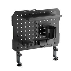 Panneau perforé de bureau à pince ICAN avec éclairage LED et accessoires, noir