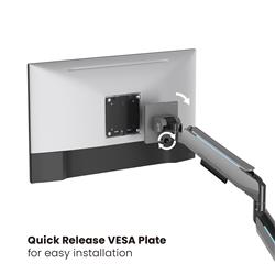 ICAN Heavy-Duty RGB Gas Spring Single Monitor Arm, fit 17"-49"