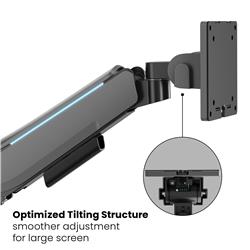ICAN Heavy-Duty RGB Gas Spring Single Monitor Arm, fit 17"-49"