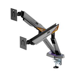 ICAN Heavy-Duty RGB Mechanical Dual Monitor Arm, fit 17"-38"(Open Box)
