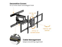 Brateck Stylish Full-Motion TV Wall Mount for 43"-100" Screen TV(Open Box)