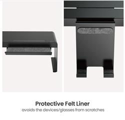 Support d'écran en acier robuste ICAN avec support de plateau de range