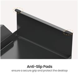 Support d'écran en acier robuste ICAN avec support de plateau de range