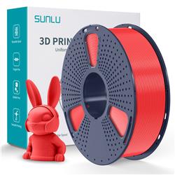 Filament méta PLA Sunlu 1,75 mm, 1 kg/bobine (rouge cerise)