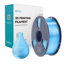 Sunlu 1,75 mm, 1 kg/bobine, filament PETG (bleu transparent)
