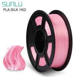 Sunlu 1.75mm, 1kg/spool, Silk PLA+ filament (Pink)