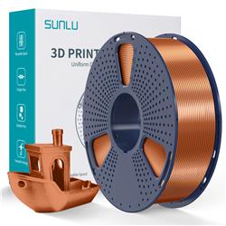 Sunlu 1.75mm, 1kg/spool, Silk PLA+ filament (Red Copper)