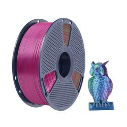 Filament PLA+ tricolore Sunlu Silk, bleu, vert, violet