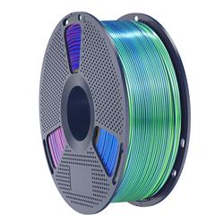 Filament PLA+ tricolore Sunlu Silk, bleu, vert, violet