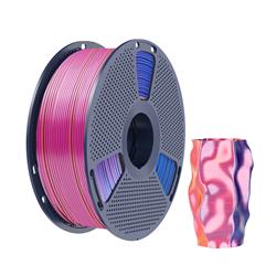 Filament PLA+ tricolore Sunlu Silk, rouge, jaune, vert