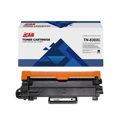 iCAN Compatible Brother TN830XL Black Toner Cartridge With Chip