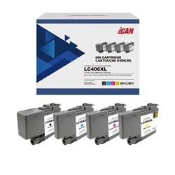 iCAN Compatible Brother LC 406 XL Ink Cartridge 4 Combo