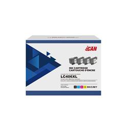 iCAN Compatible Brother LC 406 XL Ink Cartridge 4 Combo