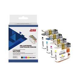 iCan Compatible Brother LC103 Black and Tri-color Ink Cartridge