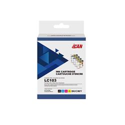 iCan Compatible Brother LC103 Black and Tri-color Ink Cartridge