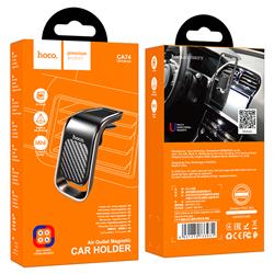 HOCO Universe Air Outlet Magnetic Car Holder, Black & Metal Gray