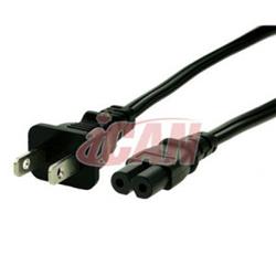 Câble d'alimentation externe pour ordinateur portable iCAN 18 AWG, 2 broches non polarisées, 3 pieds