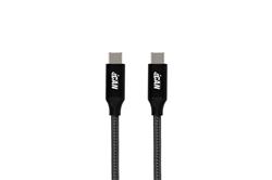 iCAN Premium USB Type-C to Type-C Cable, Fast Charging, 100W(20V/5A) , 480Mbps, Nylon Braided, M/M, 3FT, Black(Open Box)