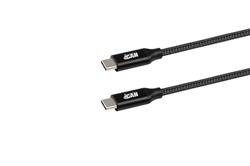 iCAN Premium USB Type-C to Type-C Cable, Fast Charging, 100W(20V/5A) , 480Mbps, Nylon Braided, M/M, 3FT, Black(Open Box)