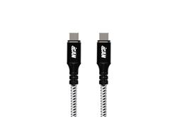 iCAN Premium USB 3.1 Gen 2 Type C to Type C Cable, PD, 100W(20V/5A) , 10Gbps, Nylon Braided, M/M, 3FT, Black & white