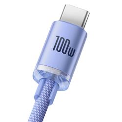 Baseus Crystal Shine Series Fast Charging Data Cable USB-A to Type-C 100W, 1.2m (4ft), Purple