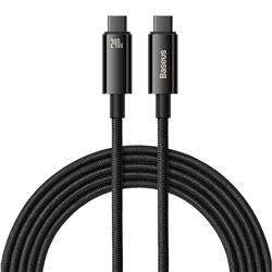 Câble de données de charge rapide Baseus Tungsten Gold USB Type-C vers Type-C 240 W, 3 m, noir
