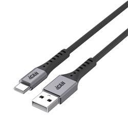 iCAN USB 2.0 Type-A Male to Type-C Male Cable, 15W, 6ft