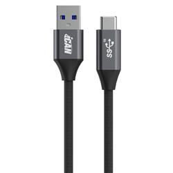 iCAN USB 3.1 Type-A Male to Type-C Male Cable,15W,6ft