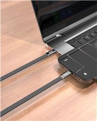iCAN USB 2.0 Ultra-thin Type-C Male to Male Flat Cable, 240W, 3ft(Open Box)